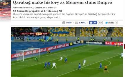 UEFA "Qarabağ"ın zəfərindən yazdı - FOTO