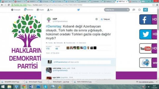 "Kobaniyədə deyil, Azərbaycanda olsaydı, Türkiyə bunu edərdimi?" - Demirtaş baxın nə dedi (Foto)