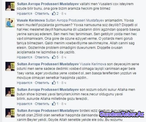 "Space"in aparıcısı ilə prodüser arasında şok "Facebook" yazışması FOTO