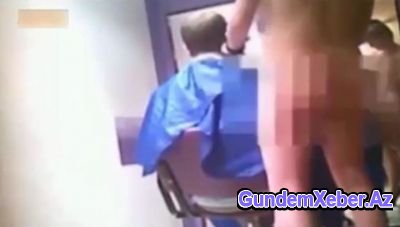 Müştərilərə çılpaq qadınların xidmət göstərdiyi bərbərxana aşkarlanıb - VİDEO