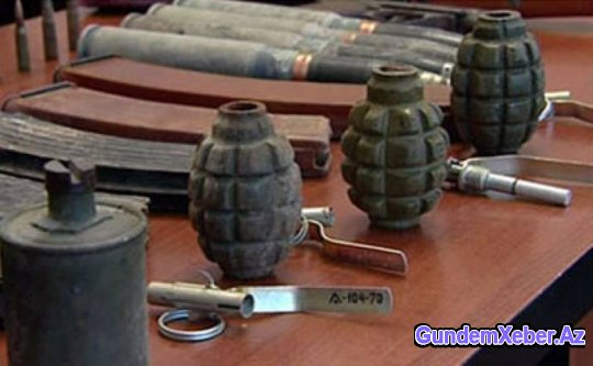 Məcburi köçkünlərin yaşadığı yerdən külli miqdarda silah-sursat tapılıb