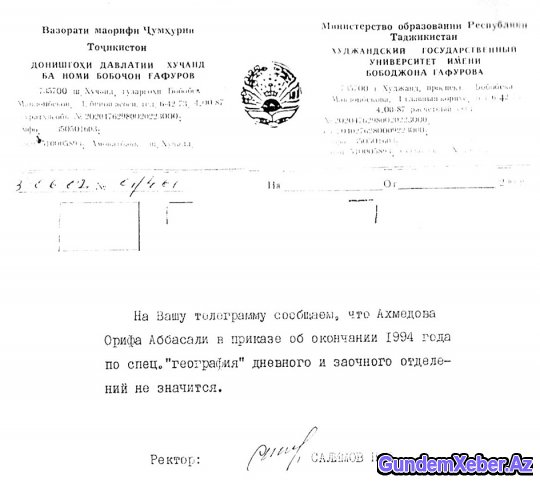 GDU-da biabırçılıq və ya saxta diplomlu elmlər namizədi