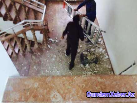 Bakıdakı universitetdə tavan çökdü - FOTO