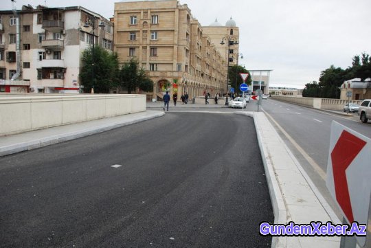 Bakıda yeni yol çəkildi - FOTO