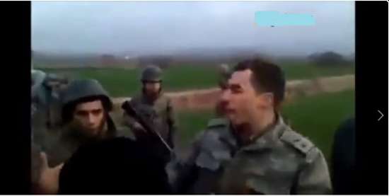 Erməni əsgərlər döyüş mövqeyindən qaçırlar - Video