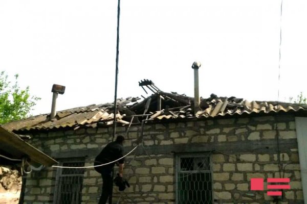 Ermənilərin atdığı mərmi Tərtər sakininin evini dağıtdı - FOTO