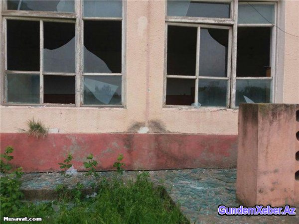 Ermənilərin atdığı mərmi məktəbi dağıtdı - FOTO