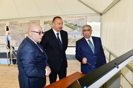Prezident İlham Əliyev  keçmiş"Sovetski" ərazisində yeni yol-nəqliyyat infrastrukturunun təməlini qoyub - FOTO
