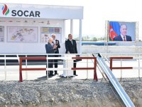 Prezident İlham Əliyev Bakıda yeni bitum istehsalı qurğusunun təməlqoyma mərasimində iştirak edib