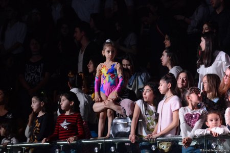 Bakıda bədii gimnastika üzrə Dünya Kubokunun fərdi çıxışlar üzrə qalibləri mükafatlandırılıb