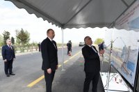 Prezident İlham Əliyev Mingəçevir-Bəhramtəpə avtomobil yolunun Mingəçevir-Mingəçevir stansiyası hissəsinin açılışında iştirak edib - (FOTO)