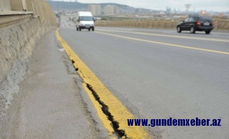 Cavid Qurbanovun çəkdiyi daha bir yol çökdü - FOTOLAR