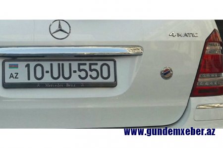 Üzərində Emənistan bayrağının emblemi olan avtomobil kimindir? — FOTO
