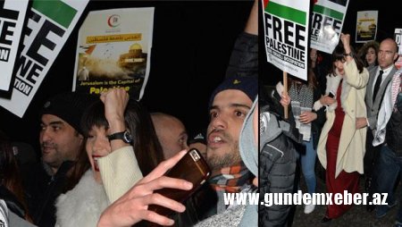 Məşhur model prezident əleyhinə aksiyaya qoşuldu - fotolar