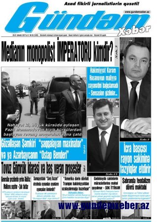 "Gündəm Xəbər"in çapına da “əl qoydular”