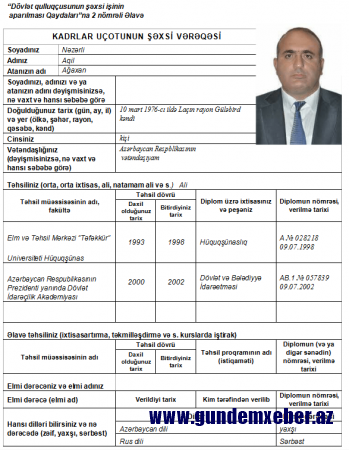 Laçının icra başçısı əsgərlikdə olmayıb – Foto+Sənəd