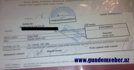 “Kapitalbank” şəhidlərin qanpulundan pul tutur - NARAZILIQ VAR (FOTO)