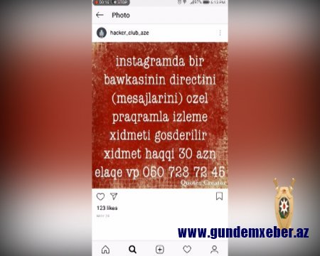 “İnstagram” sosial şəbəkəsində universitetlərə qəbul imtahanlarında keçid balının qaldırılması və bu kimi uydurma xidmətlər təklif edərək insanların pulllarını mənimsəyən şəxs saxlanılıb - ŞOK TƏFƏRRÜAT (FOTO) “İnstagram” sosial şəbəkəsində universitetlərə qəbul imtahanlarında keçid balının qaldırılması və bu kimi uydurma xidmətlər təklif edərək insanların pulllarını mənimsəyən şəxs saxlanılıb - ŞOK TƏFƏRRÜAT (FOTO)