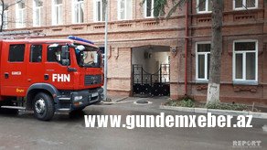Gəncədə Endokrinoloji xəstəxanada yanğın olub