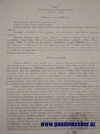 “Xalq Bank” ASC məcburi köçkünü intihara sürükləyir-FOTO VİDEO