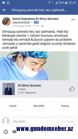 2 nəfərin ölümünə səbəb olan “cərrah”la bağlı yeni gəlişmə - plastik əməliyyatları davam etdirir; həyatını itirənin vəkili təhdid olunur... 