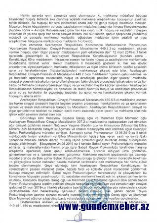 Səbail rayon Prokurorluğu məhkəmə qərarını saymır!-FOTOLAR