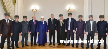 İlham Əliyev müxtəlif ölkələrin din xadimlərini qəbul edib