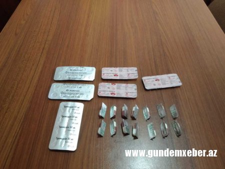 Mingəçevirdə qanunsuz şəkildə güclü təsiredici dərmanlar satan aptek müdiri saxlanılıb