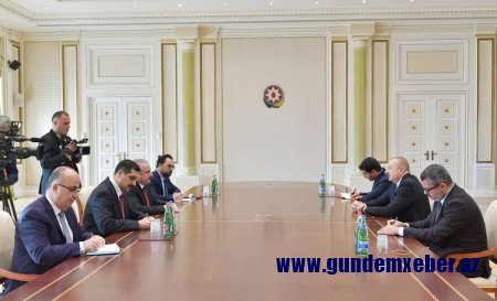 Prezident İlham Əliyev Türkiyə Böyük Millət Məclisinin Sədrini qəbul edib