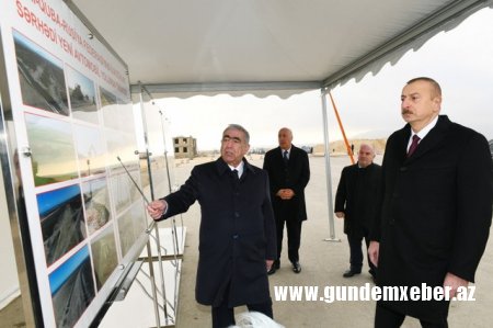Prezident Bakı-Quba-Rusiya ilə dövlət sərhədi yeni avtomobil yolunun tikintisi ilə tanış olub - YENİLƏNİB