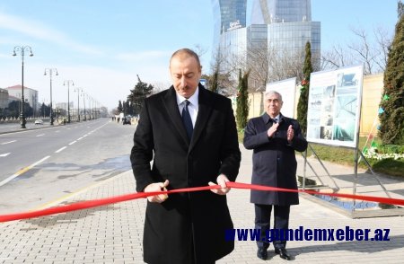 Prezident Bakıda yeraltı piyada keçidinin açılışında iştirak edib
