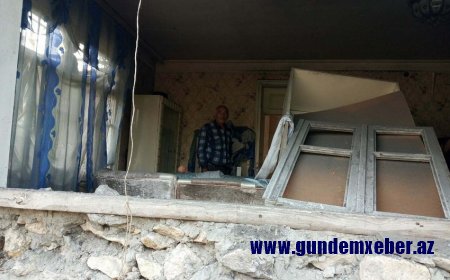 Düşmənin atdığı mərmi Ağdamda evə düşdü