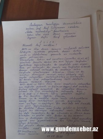 ATU rektoru yenə ara qarışdırır - Zamdekan üsyan edir