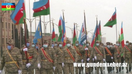 Vətən müharibəsində qələbəyə həsr olunan parada hazırlıq məşqləri keçirilir