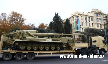 Düşməndən ələ keçirilən hərbi qənimətlərin bir qismi Zəfər paradında nümayiş olunub