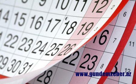 Gələn ilin qeyri-iş günləri açıqlandı