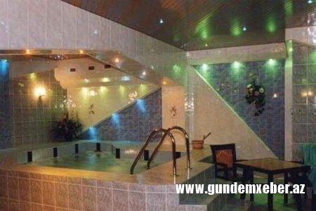 Oqtay Əsədov həyat yoldaşının sauna-barında əsaslı təmir işləri aparıb -FOTOLAR