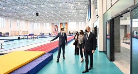 Prezident Milli Gimnastika Arenasının yeni məşq binasında yaradılan şəraitlə tanış olub - Yenilənib