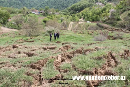 Lerikin Dırığ bölgəsində sürüşmələrin nədən baş verməsi araşdırılıb -FOTOLAR
