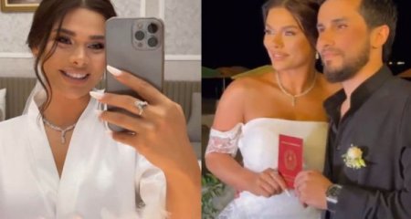 Müğənni Aysunun dörd geyim dəyişdiyi toyundan rəngli görüntülər - Video, Yenilənib