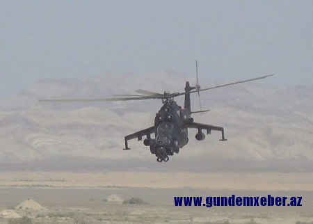 Helikopterlər təlimə cəlb olundu - VİDEO