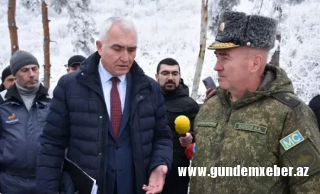 Bakı nümayəndələr ilə sülhməramlıların komandanlığı Xocalıda görüşü - FOTO