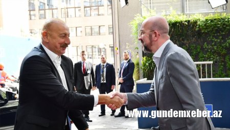 İlham Əliyevlə Şarl Mişel arasında görüş başa çatdı  (YENİLƏNİB)