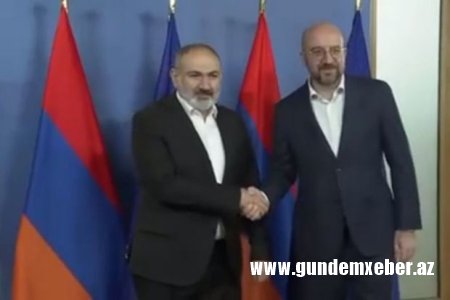 Brüsseldə Şarl Mişellə Nikol Paşinyan arasında görüş başladı - VİDEO