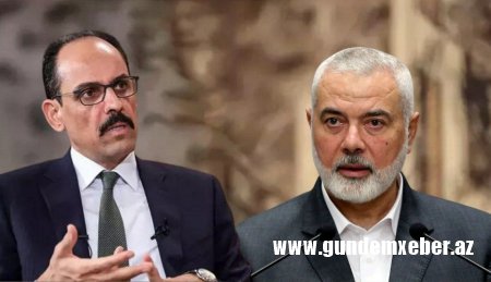 İbrahim Kalın və İsmayıl Haniyyə Qəzzada atəşkəsi müzakirə etdi