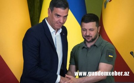 Zelenski İspaniyanın Baş naziri ilə təhlükəsizlik haqqında saziş imzalayıb