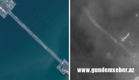 Qəzzada Amerika körpüsü dağılıb - FOTO