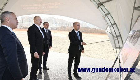 Prezident Xankəndidə təməlqoyma mərasimində