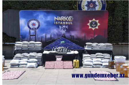 Türkiyədə 1 tondan çox narkotik vasitə aşkarlanıb, 26 nəfər həbs edilib