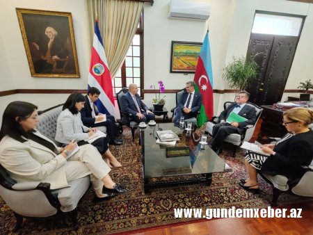 Azərbaycanın yeni səfiri etimadnaməsinin surətini Kosta Rikanın xarici işlər nazirinə təqdim edib